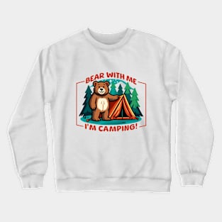 Camping Bear Outdoors Adventure Gift Crewneck Sweatshirt